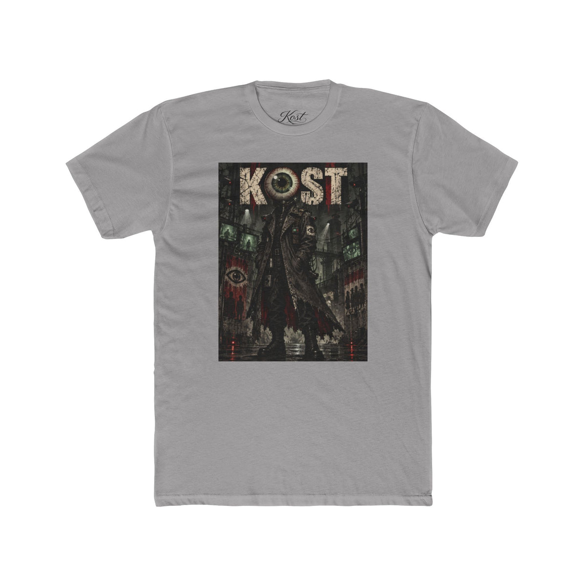 KOST Gothic Black Art Tee — Dark Vintage Band-Style Graphic T-Shirt