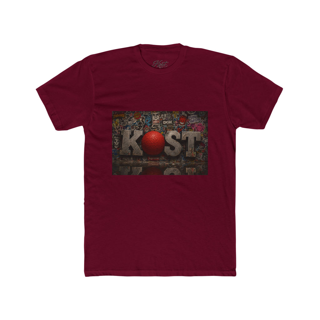 KØST Vintage Sticker Collage Tee — Red Heart Logo Graphic T‑Shirt
