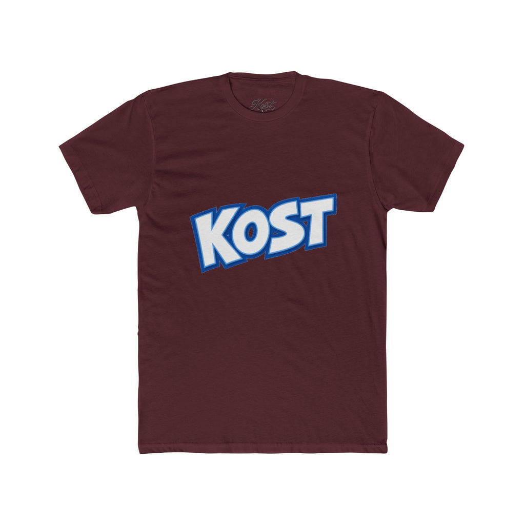 KOST Retro Logo T‑Shirt — Bold Blue Graphic Crew Tee