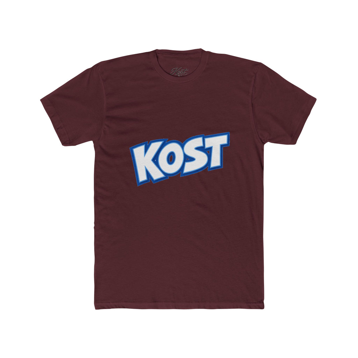 KOST Retro Logo T‑Shirt — Bold Blue Graphic Crew Tee