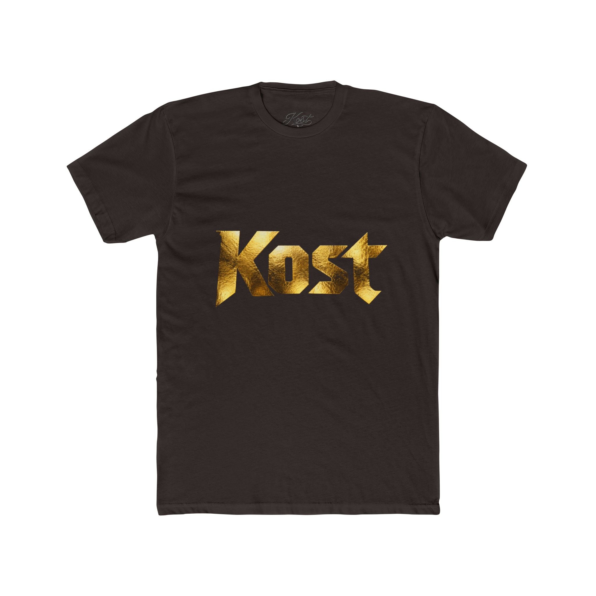 Kost Gold Logo Tee — Metallic Typography Graphic T-Shirt
