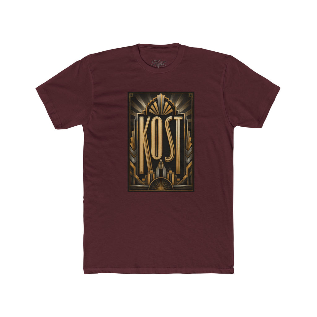 KOST Art Deco Graphic Tee — Vintage Gold Logo T-Shirt