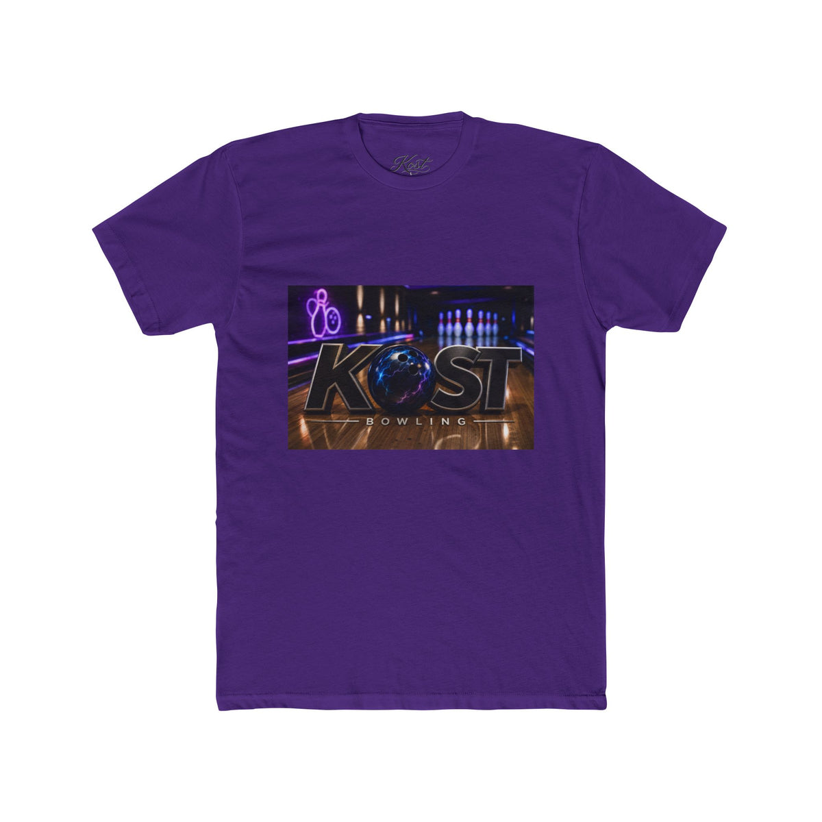 KØST Bowling Alley Photo Tee — Retro Neon Bowling Shirt