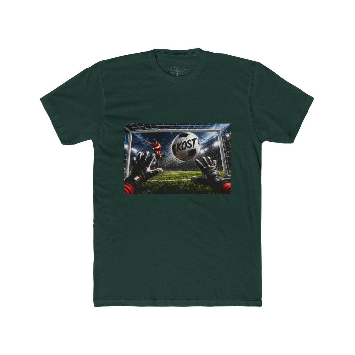 Soccer Goalkeeper Catch T‑Shirt — 'KOST' Stadium Football Tee