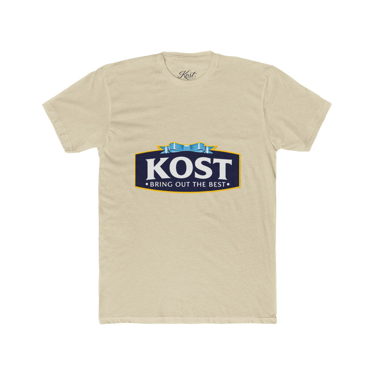 KOST Logo Tee — 'Bring Out The Best' Retro Badge Cotton T‑Shirt