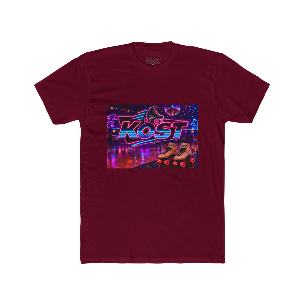 Retro Roller Disco Tee — “KOST” Neon Skate Graphic T-Shirt