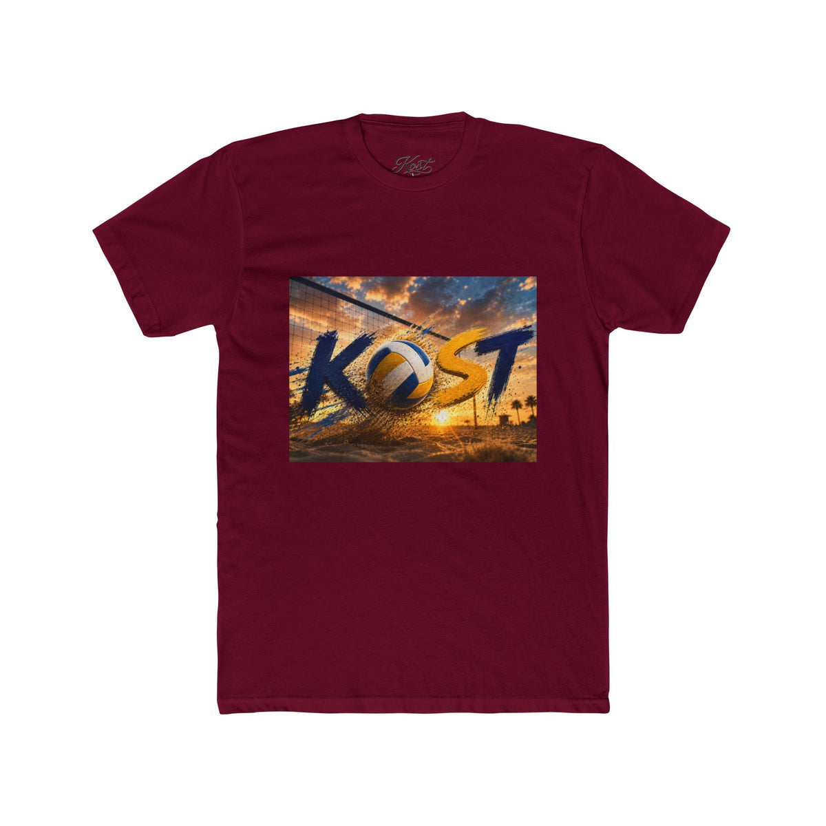 KOST Sunset Palm Tee — Vintage Radio Call Letters Beach T-Shirt