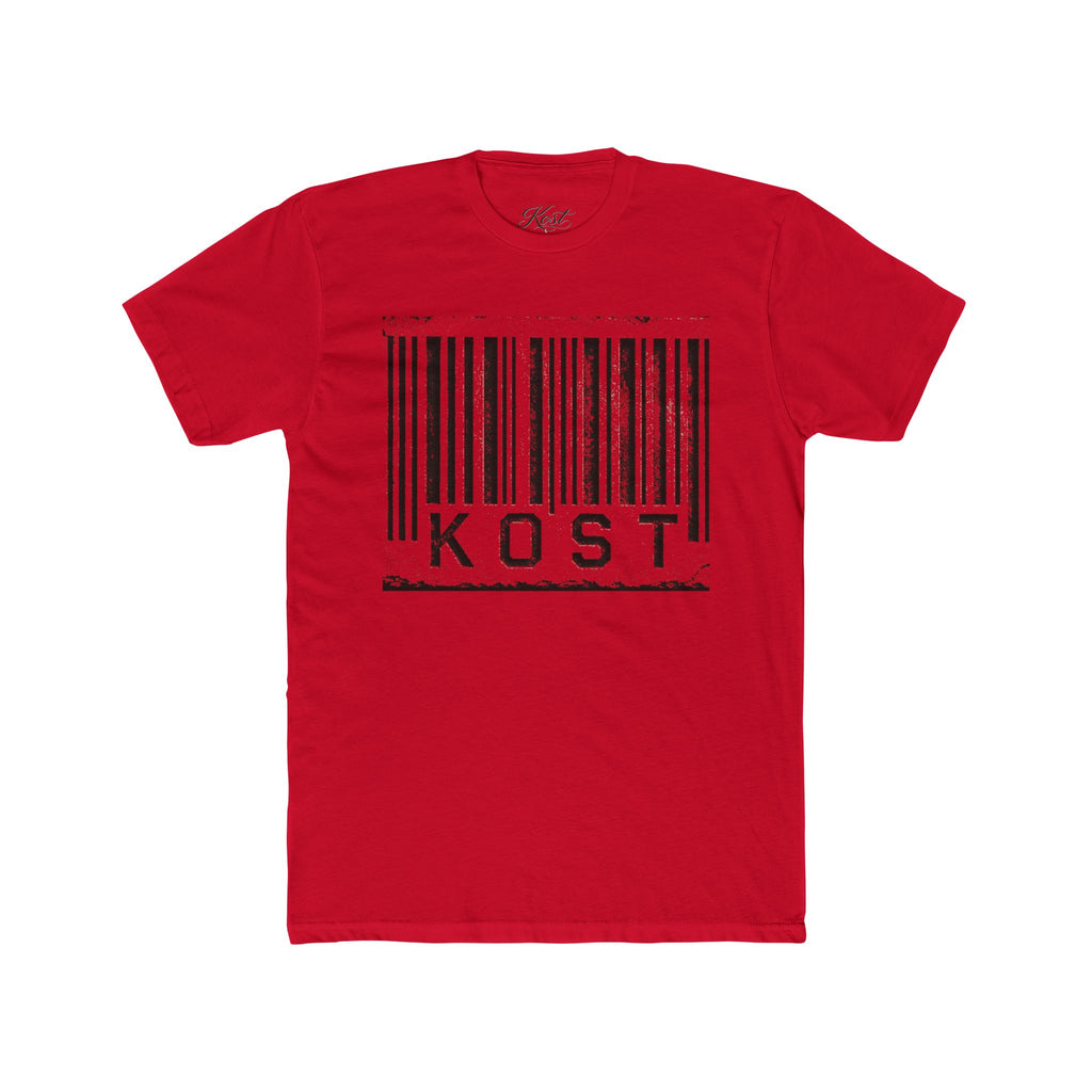 KOST Barcode Graphic Tee — Distressed Industrial Streetwear T‑Shirt