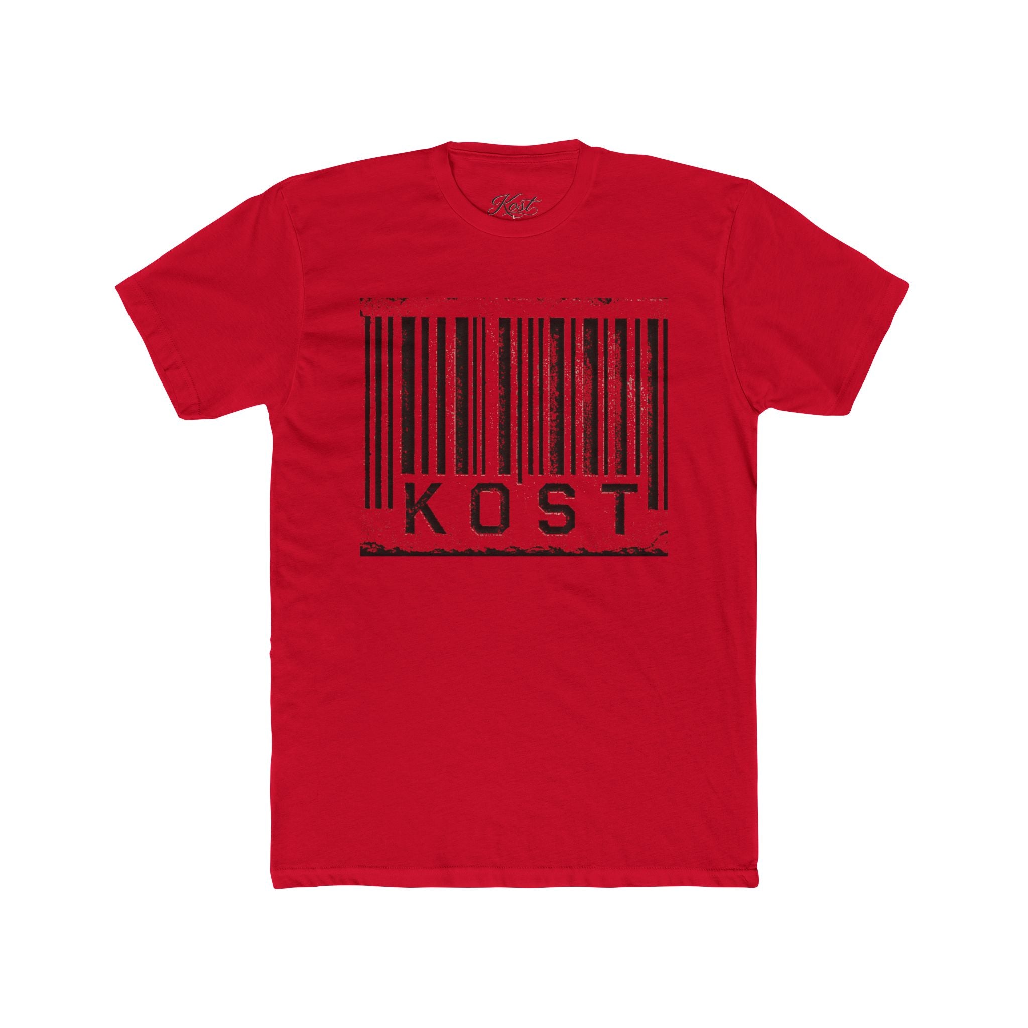 KOST Barcode Graphic Tee — Distressed Industrial Streetwear T‑Shirt