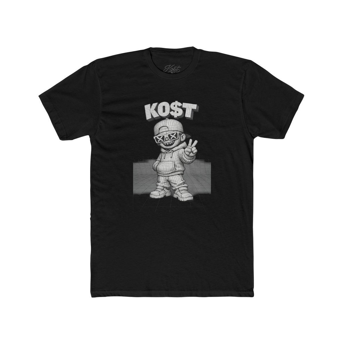 KOST Street Character Tee — Retro Hip-Hop Skull Graphic T-Shirt