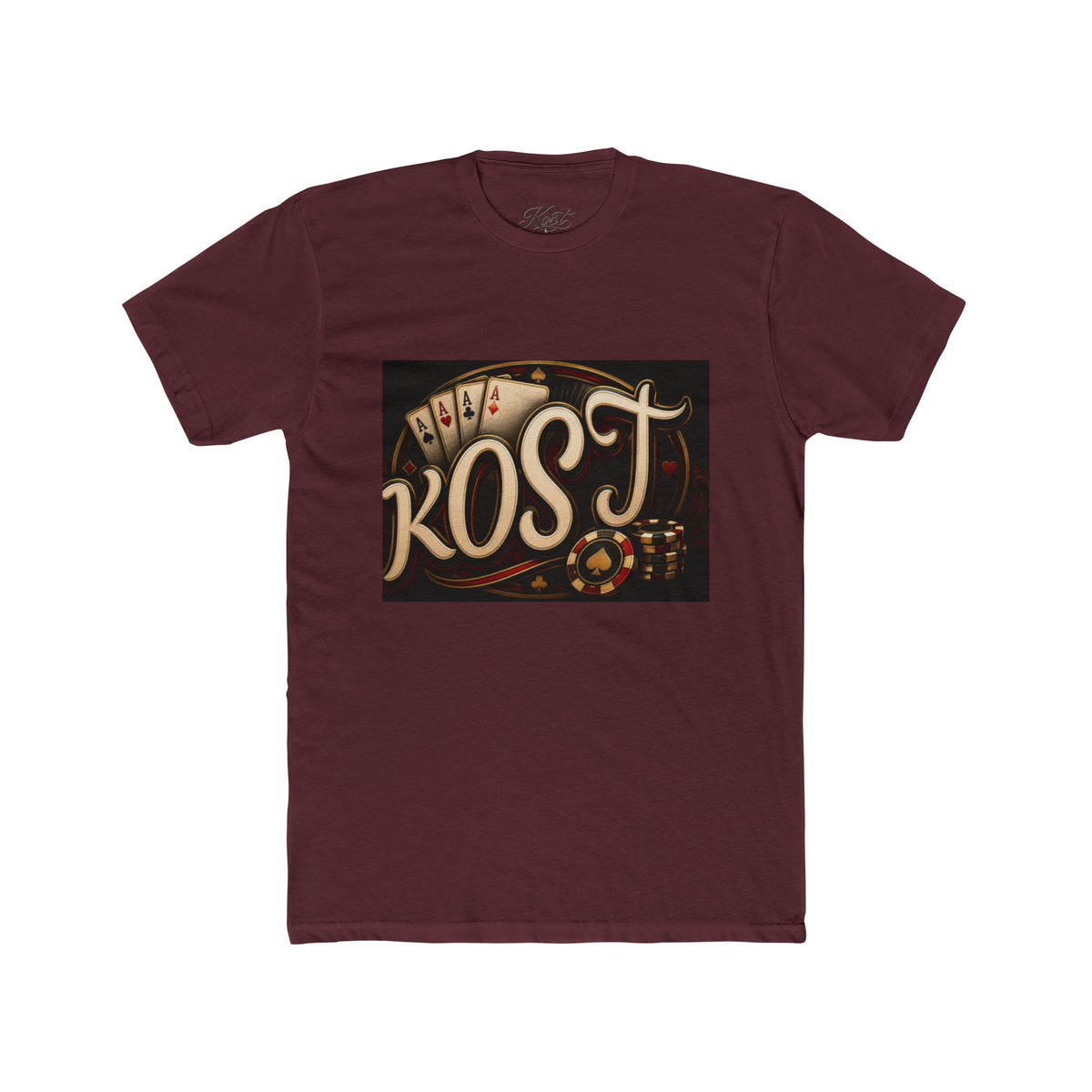 KOST Casino Poker Tee — Retro Playing Cards & Chips Graphic Shirt