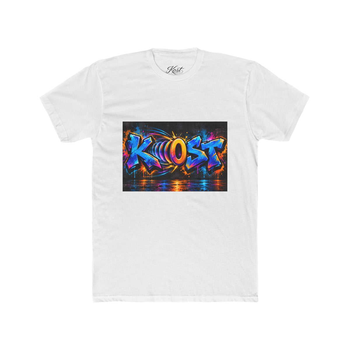Graffiti 'KHOST' Art Tee - Vibrant Urban Streetwear Crewneck