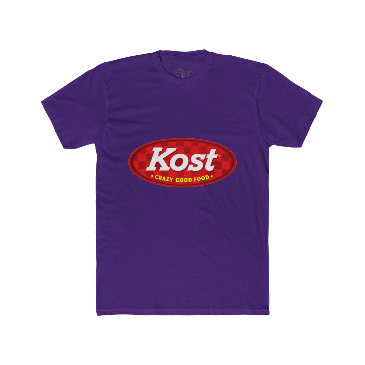 Kost Logo Tee — Vintage Red "Kost" Oval Graphic Cotton T-Shirt