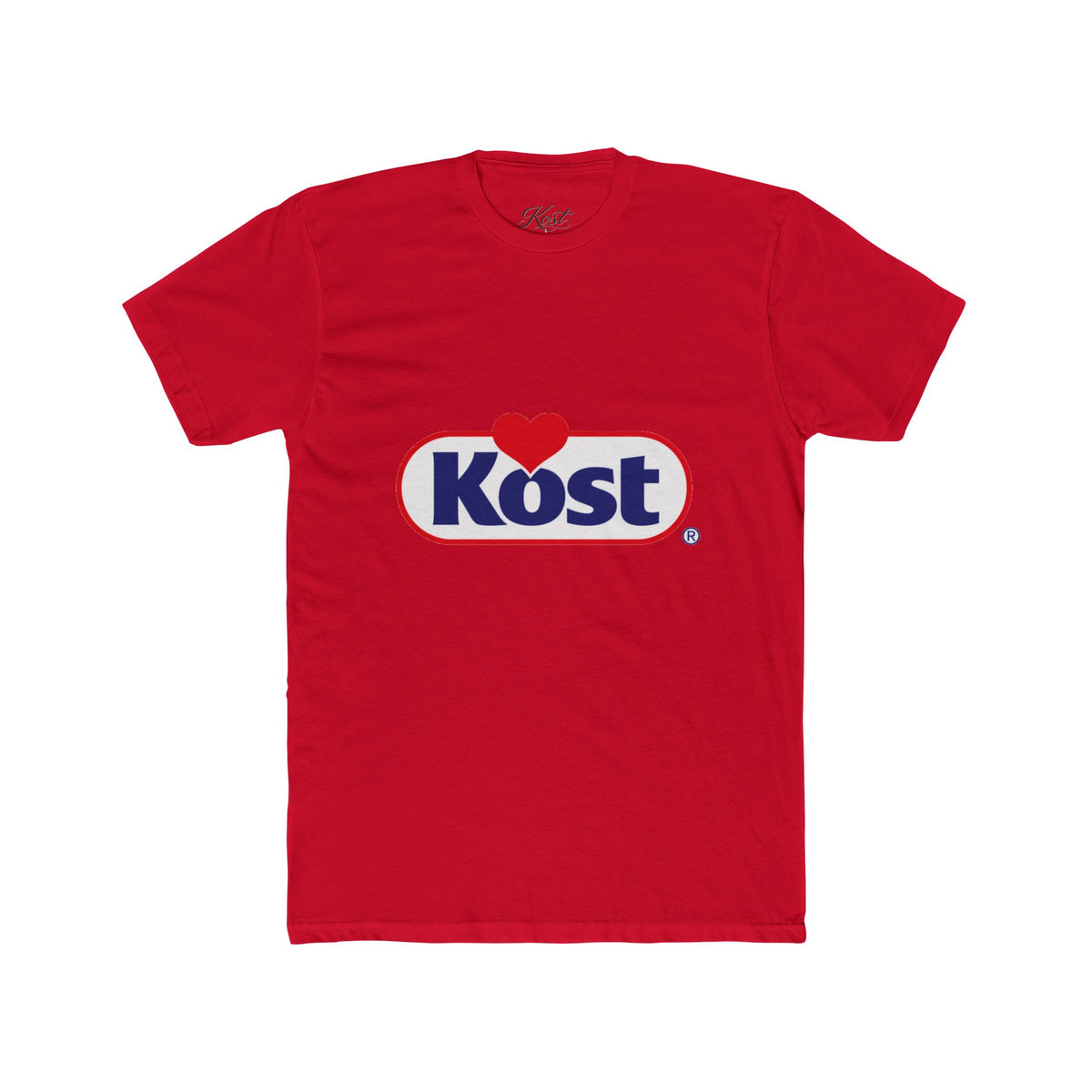 Kost Logo Heart Graphic Tee — Retro Brand-Inspired Cotton T-Shirt