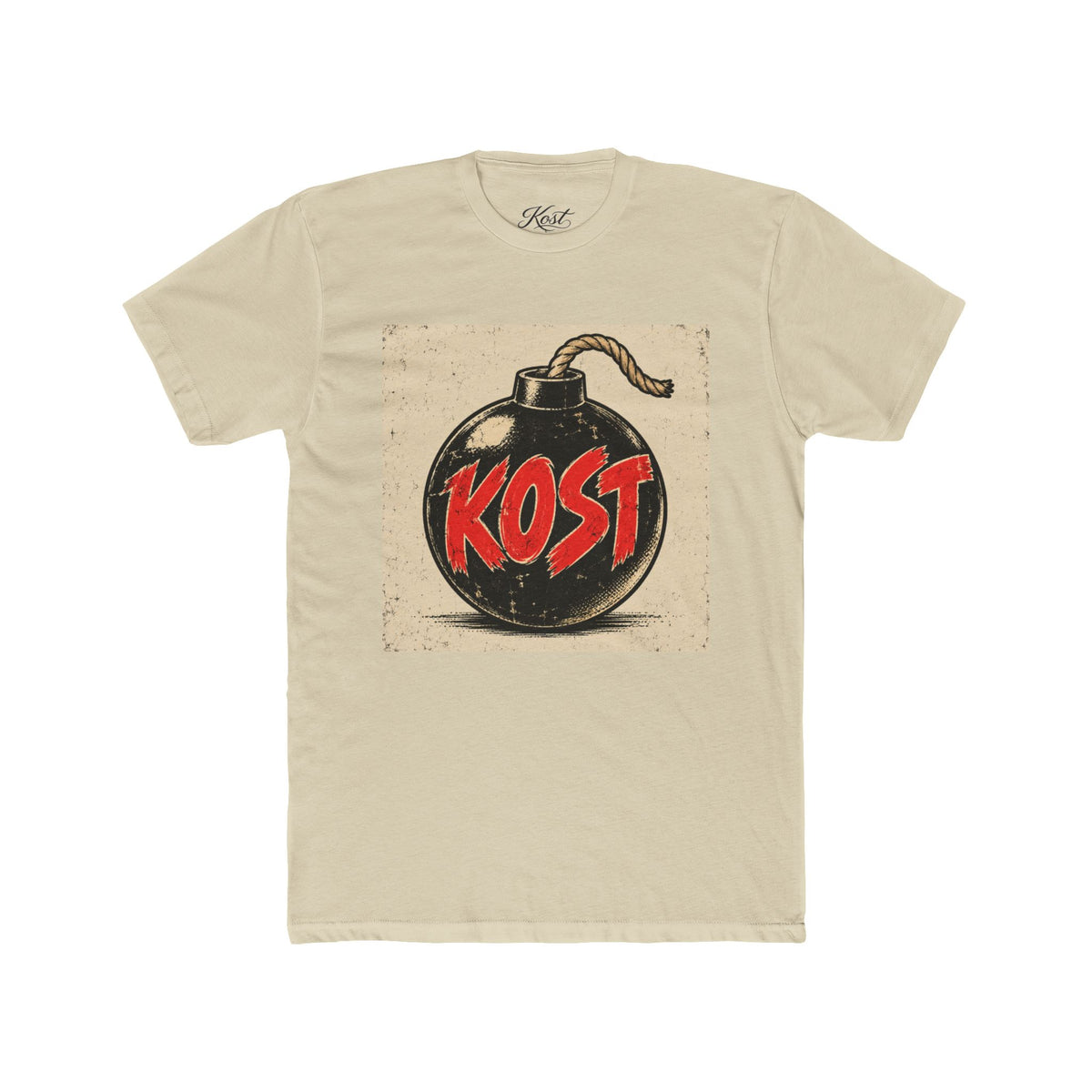 Bomb Graphic T‑Shirt — "KOST" Retro Punk Logo Tee