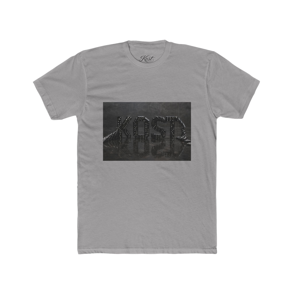 Vintage Black Washed 'KOST' Graphic Tee — Distressed Streetwear Cotton T-Shirt
