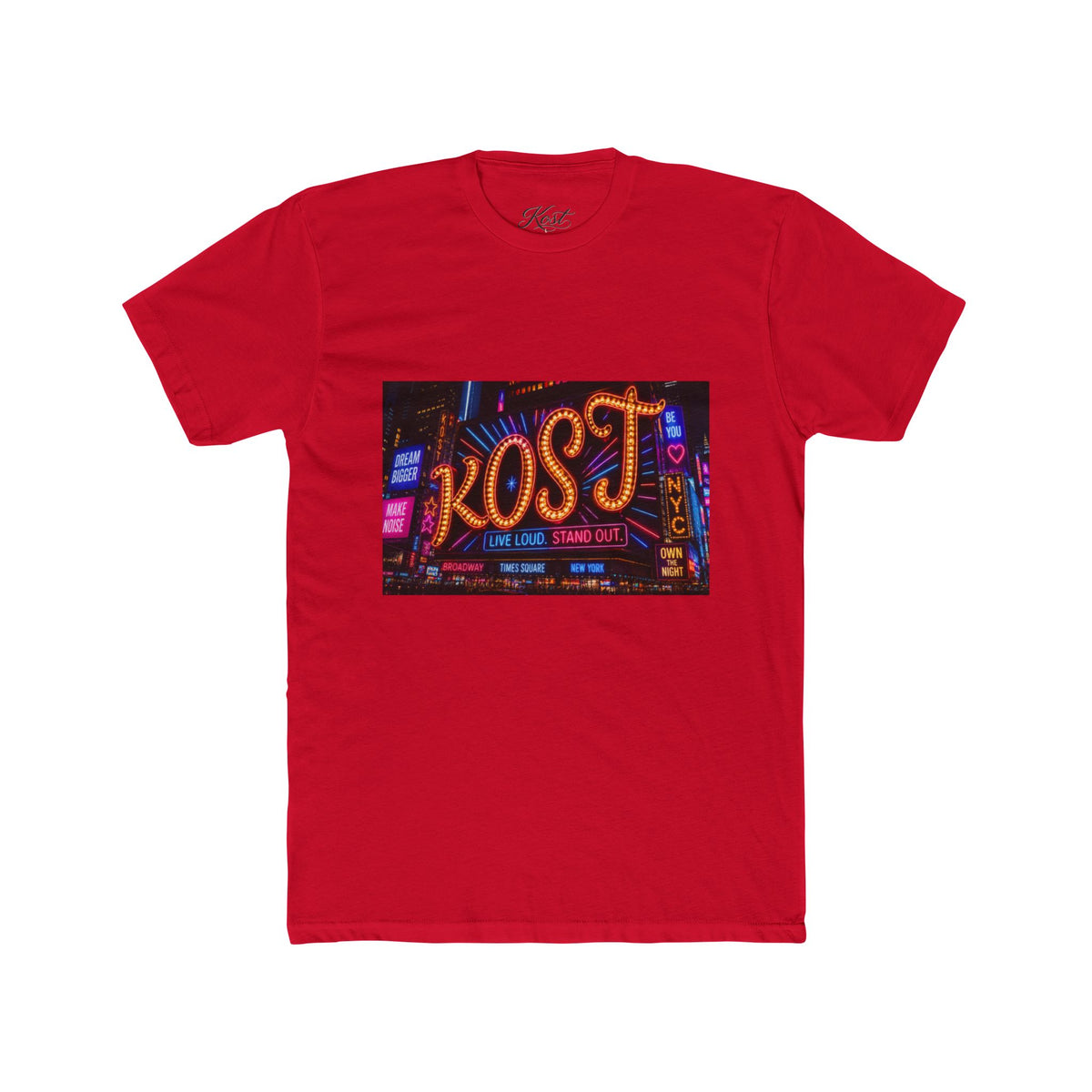Kost Neon Sign Graphic Tee — Retro City Nightlife T-Shirt