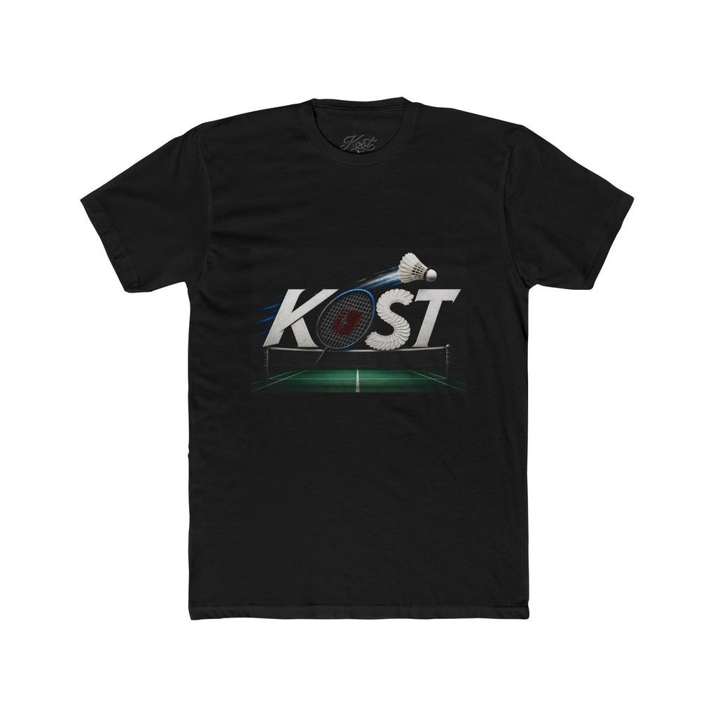 Badminton KOST Graphic Tee — Shuttlecock Court Logo T-Shirt