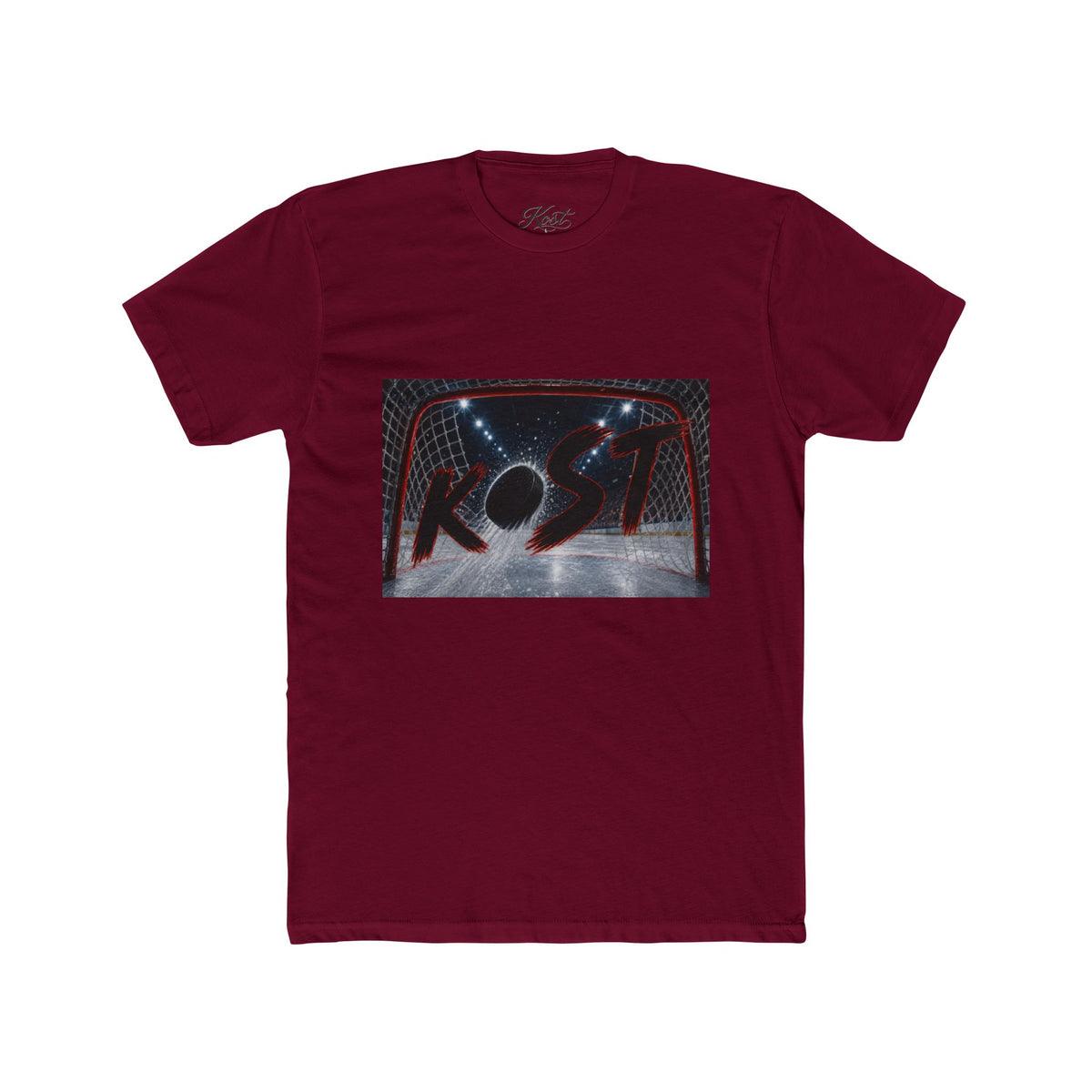 Retro Hockey Rink Graphic Tee — 'KO' Puck Design
