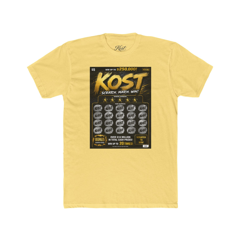 KOST Lottery Scratch-Off Tee — Vintage Game Ticket Graphic T-Shirt