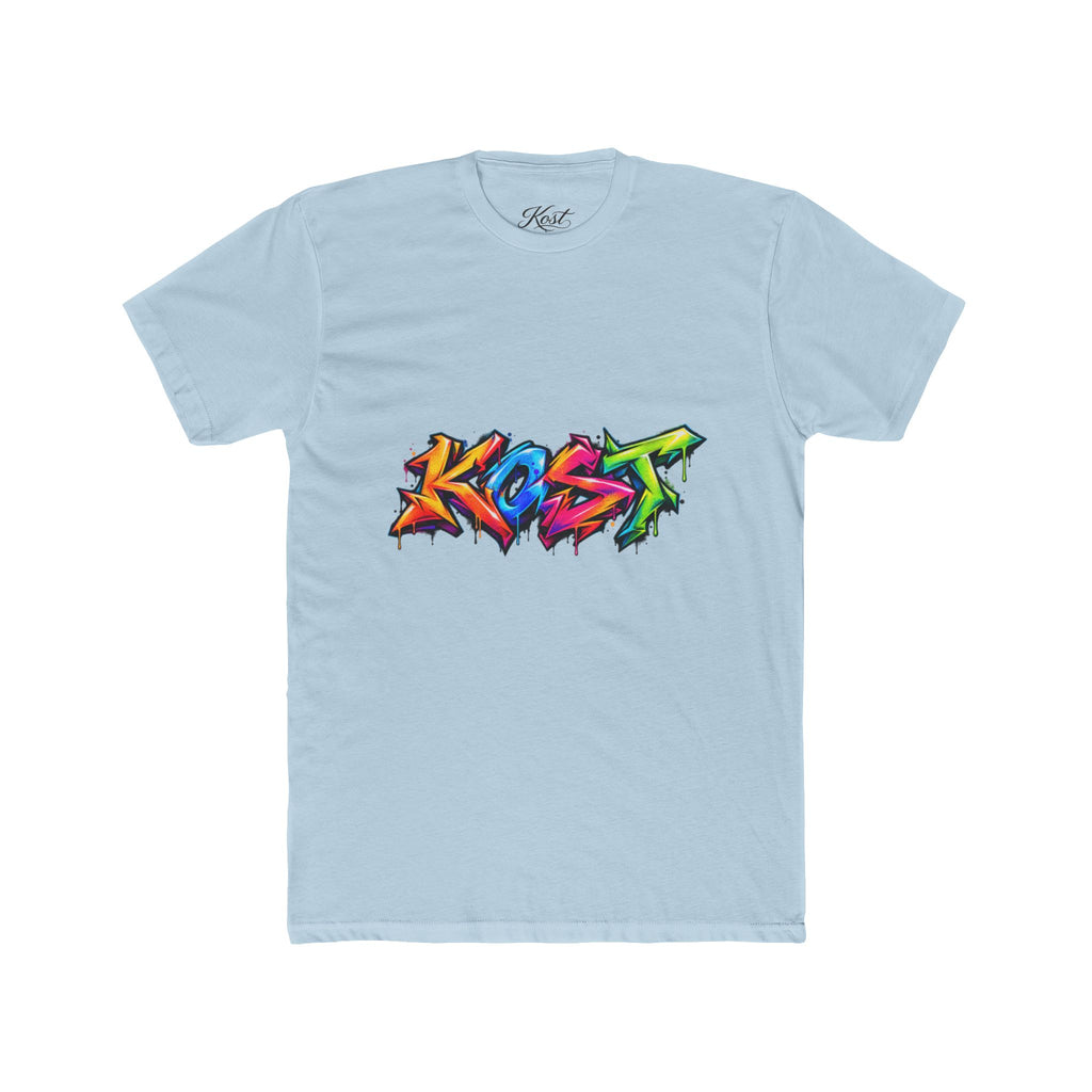Graffiti 'Kost' Tee – Colorful Street Art Crew Neck T-Shirt