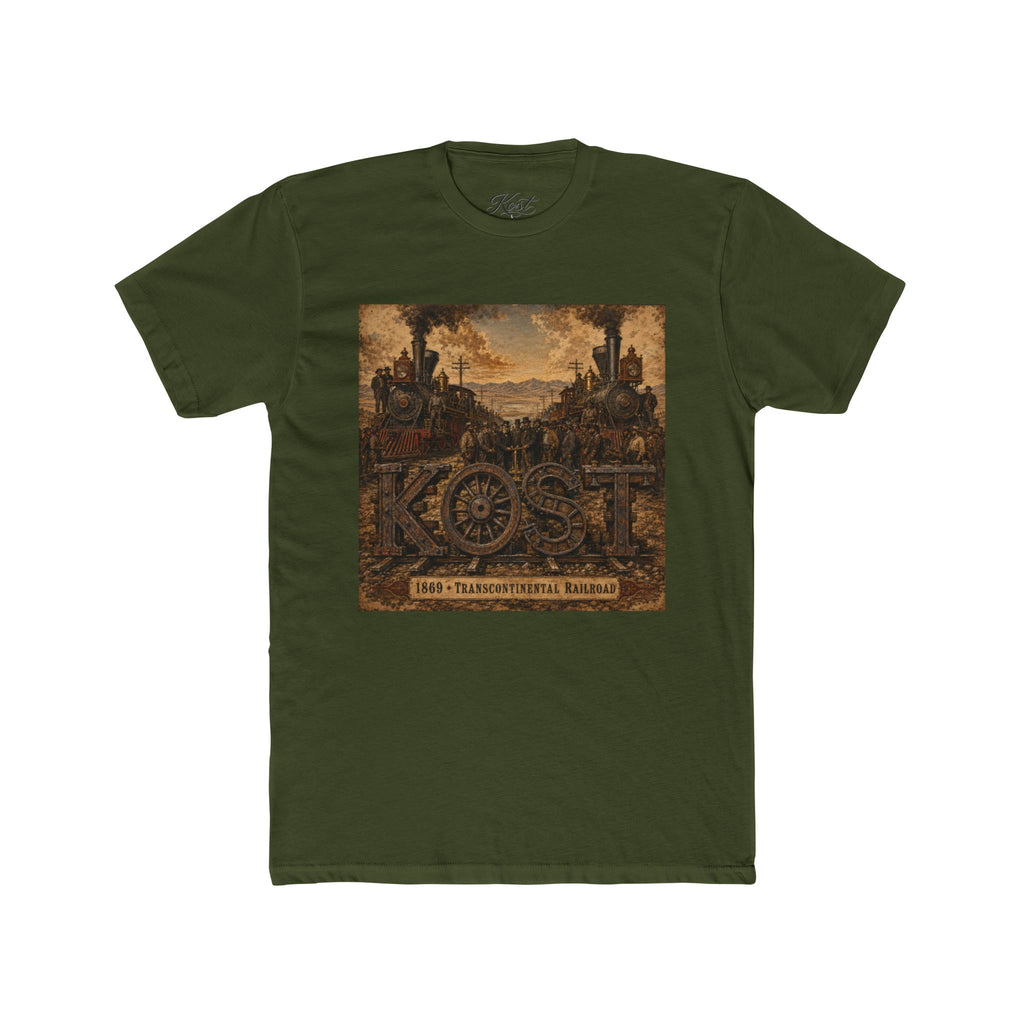 Vintage Rustic 'KOST' Graphic Tee — Industrial Steampunk Art Shirt
