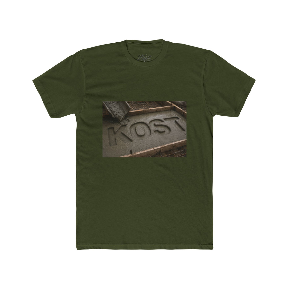 KOST Logo Crew T‑Shirt — Vintage Metalwork Graphic Tee