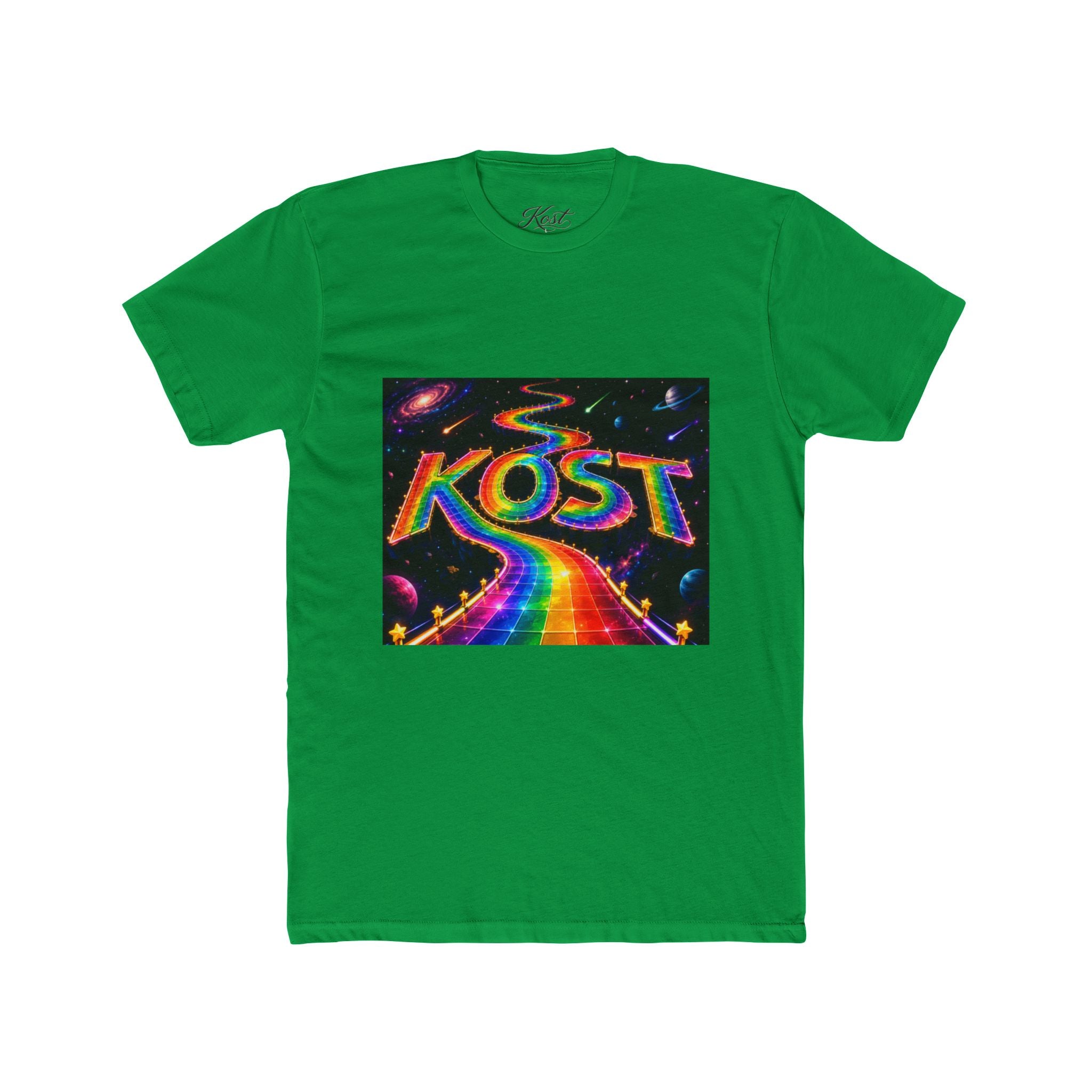 KOST Rainbow Road T-Shirt — Psychedelic Retro Cosmic Graphic Tee