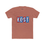 Kost Retro Block Letter Tee — Vintage Red & Blue Graphic T-Shirt