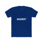 KOST Logo Tee — Retro Blue Box Graphic Cotton T‑Shirt