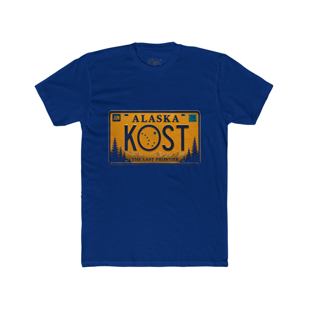 Alaska License Plate Tee — 'KOST' Vintage State Pride T-Shirt