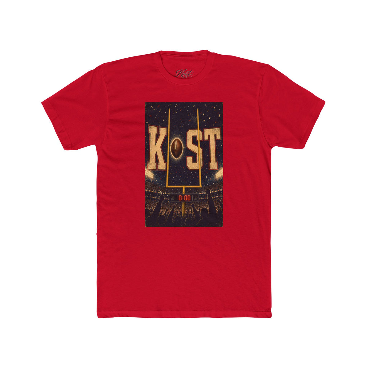 KOST Football Goal Tee — Vintage Stadium Graphic Crew Shirt