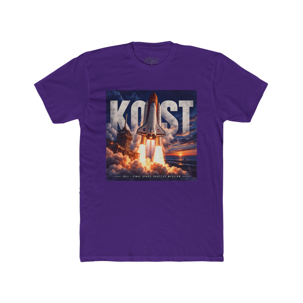 Space Shuttle Launch Graphic Tee — 'KOST' Retro Rocket Crew Shirt