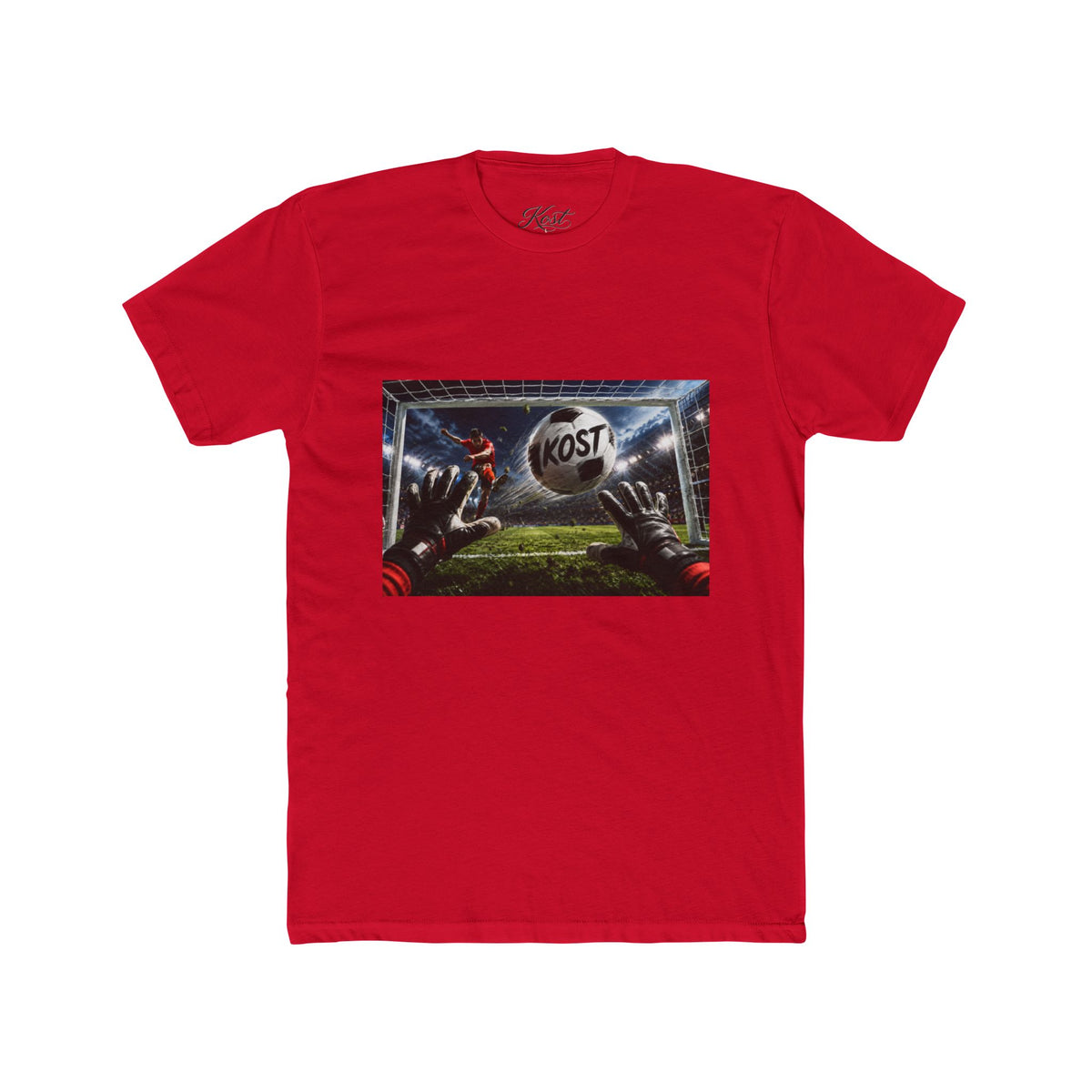 Soccer Goalkeeper Catch T‑Shirt — 'KOST' Stadium Football Tee