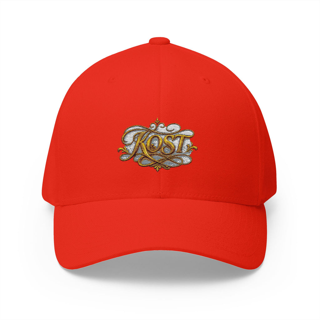 Embroidered 'Kost' Baroque Gold Logo Cap — Structured Closed-Back Hat