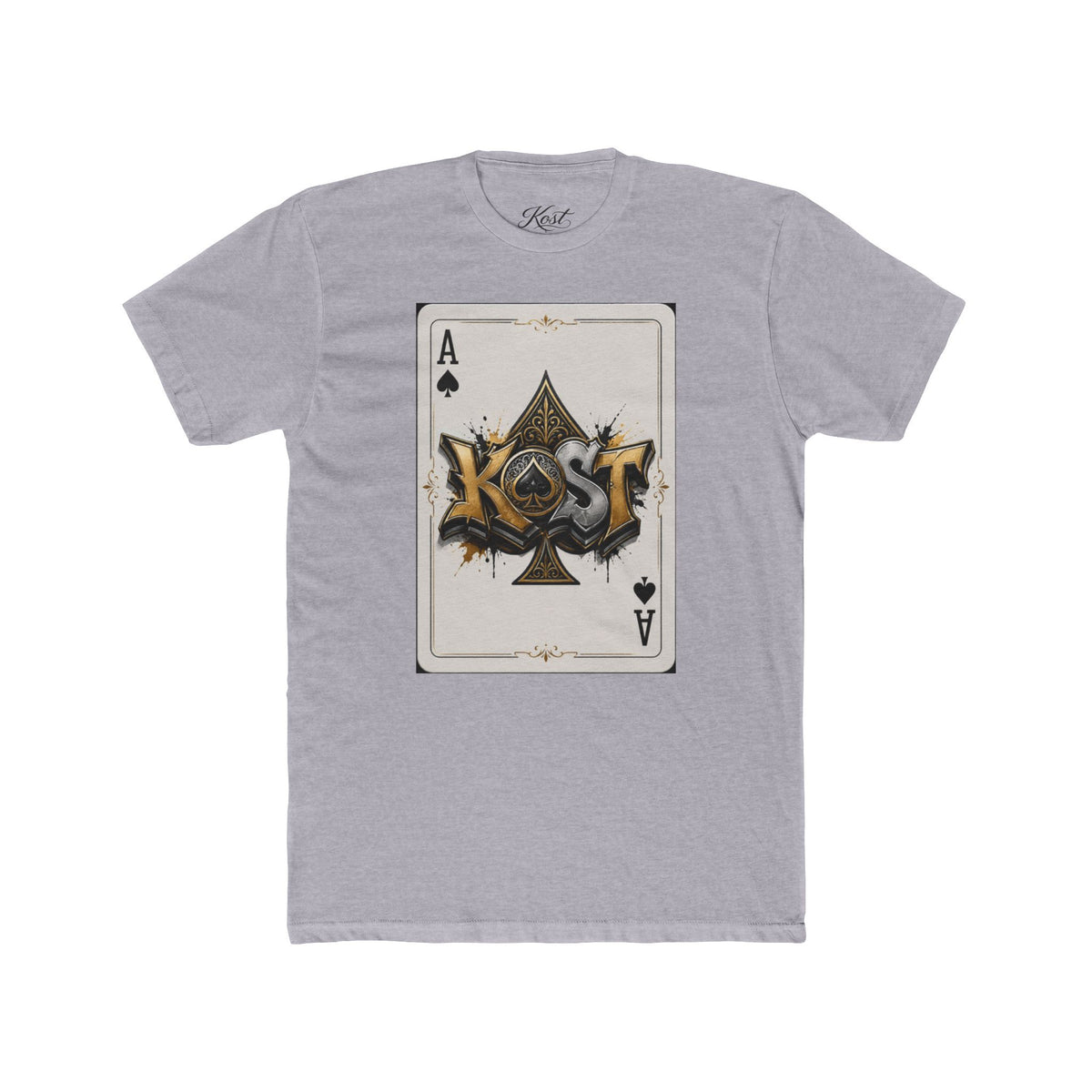Ace of Spades Graphic Tee — Gold Foil Playing Card Design
