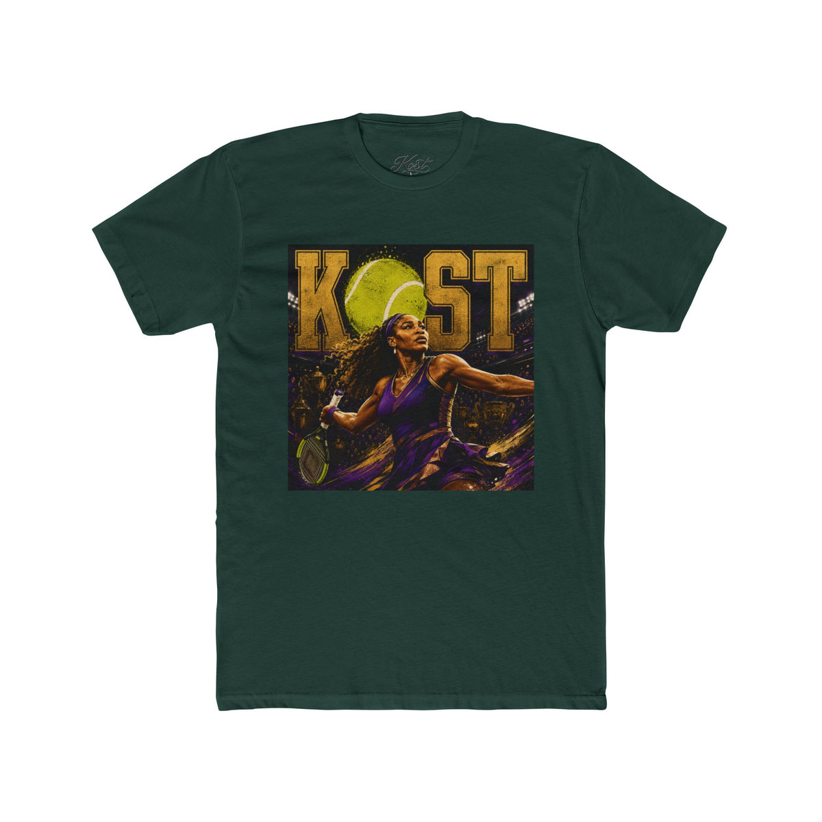 KOST Tennis Player Graphic Tee — Vintage Athlete Art Shirt