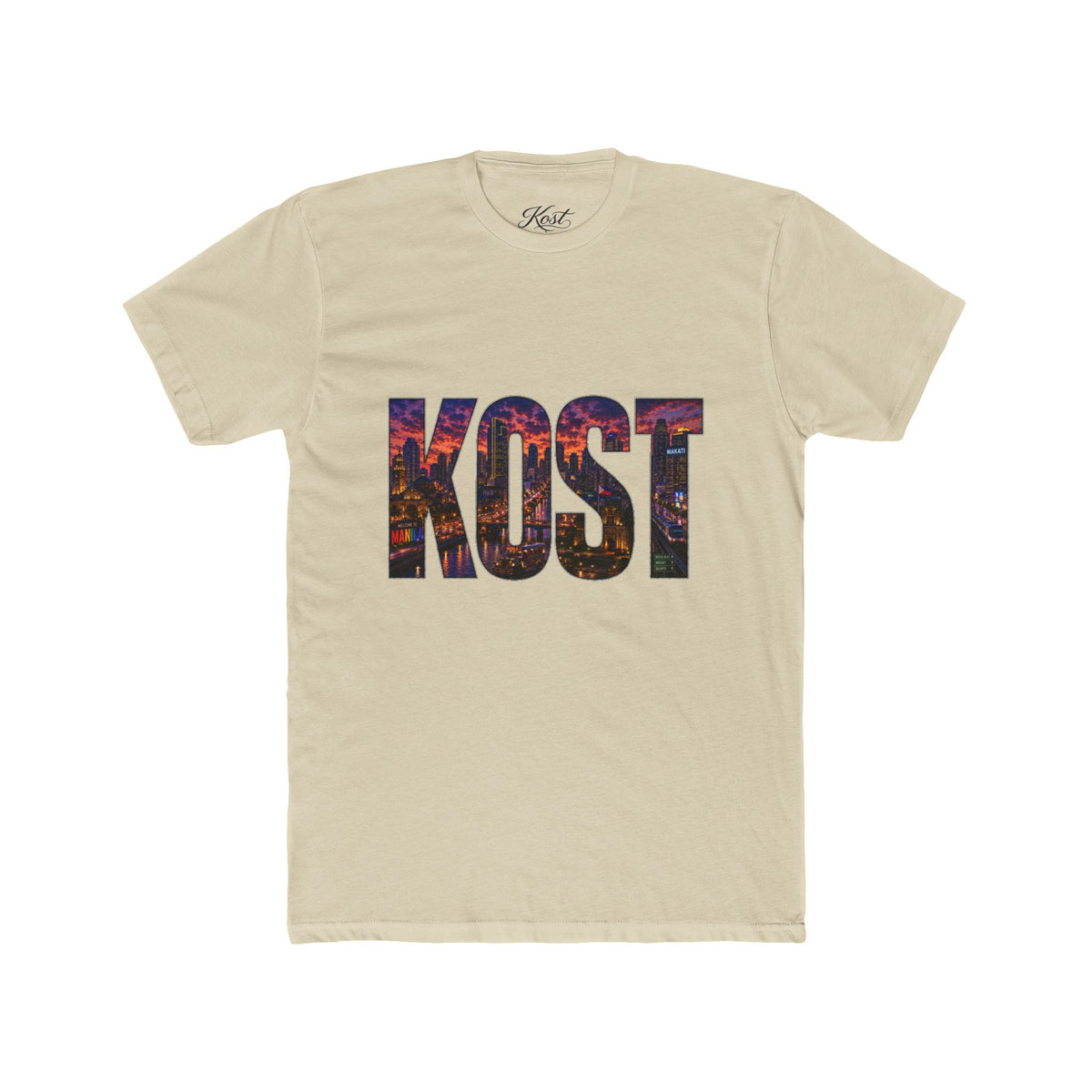 KOST Cityscape Graphic Tee — Bold Lettering Urban Skyline T-Shirt