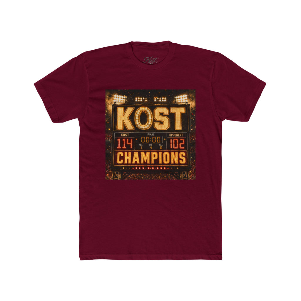 KOST Champions Basketball Scoreboard Tee – '114-102' Victory Shirt