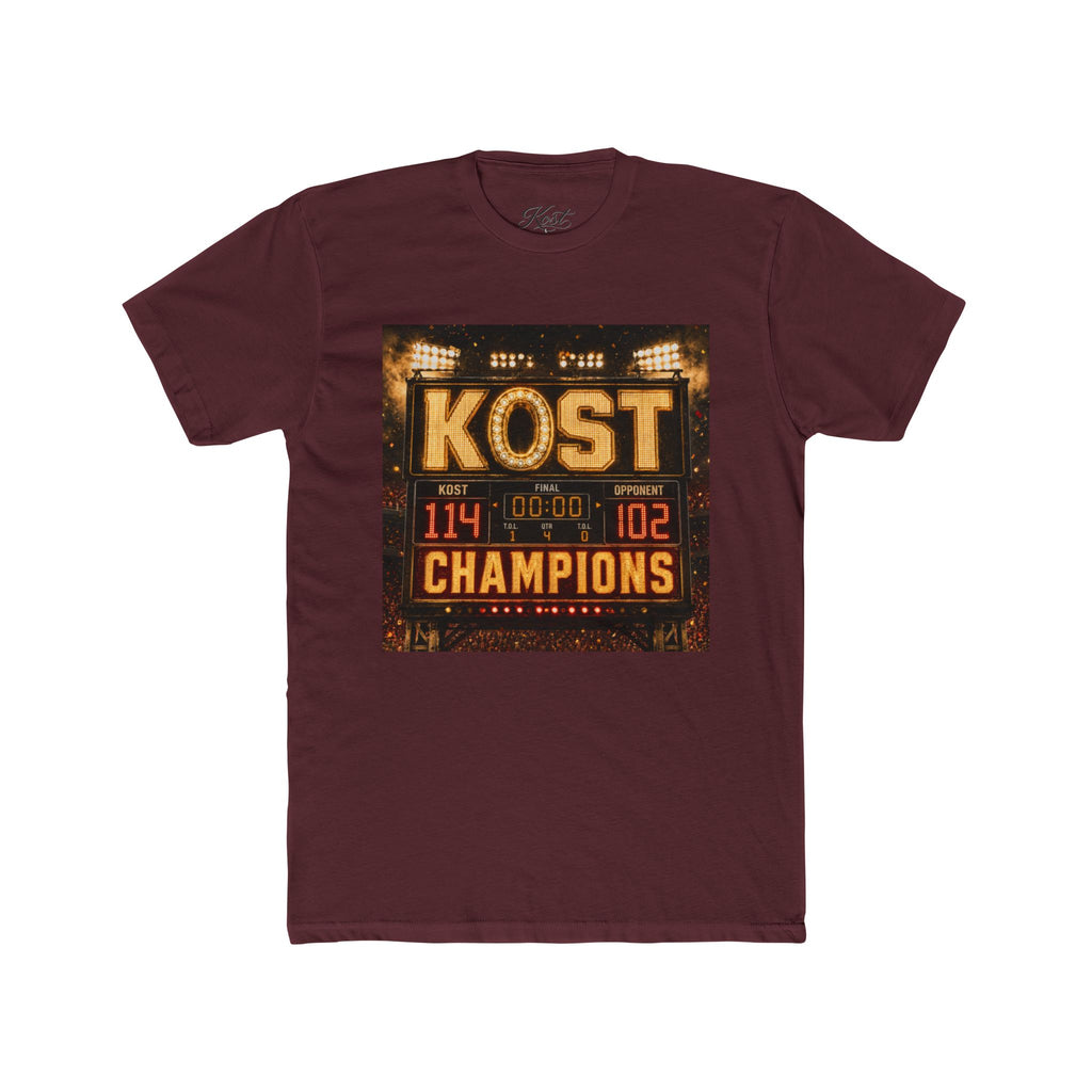 KOST Champions Basketball Scoreboard Tee – '114-102' Victory Shirt