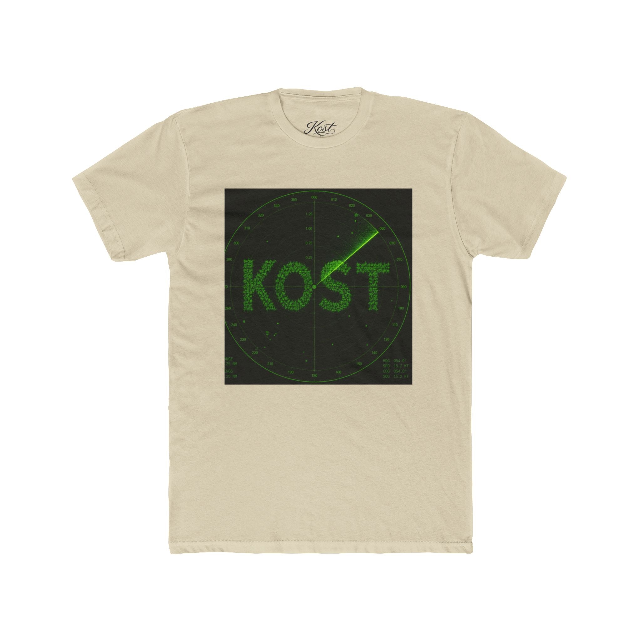 KOST Radar Graphic Tee — Retro Green Radar Logo T-Shirt