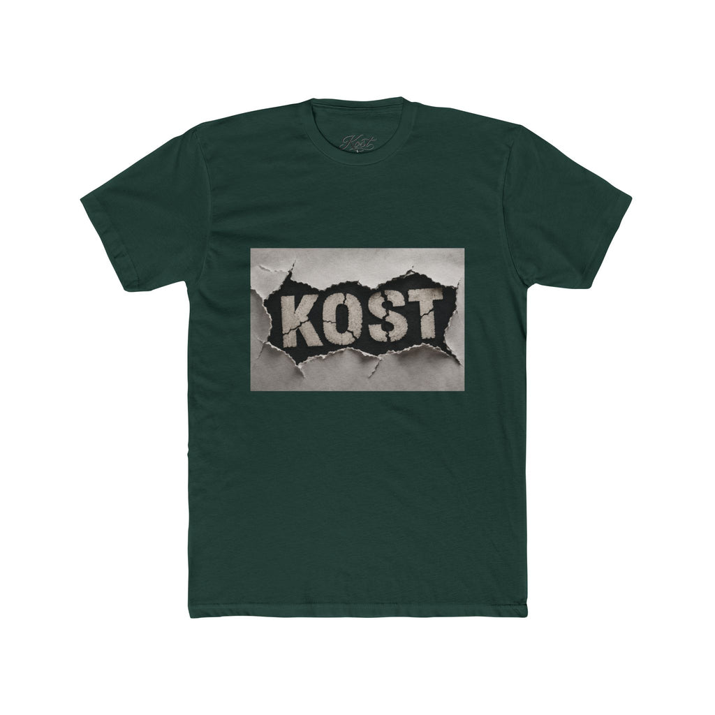 KOST Graphic T-Shirt – Distressed Black and White Streetwear Tee