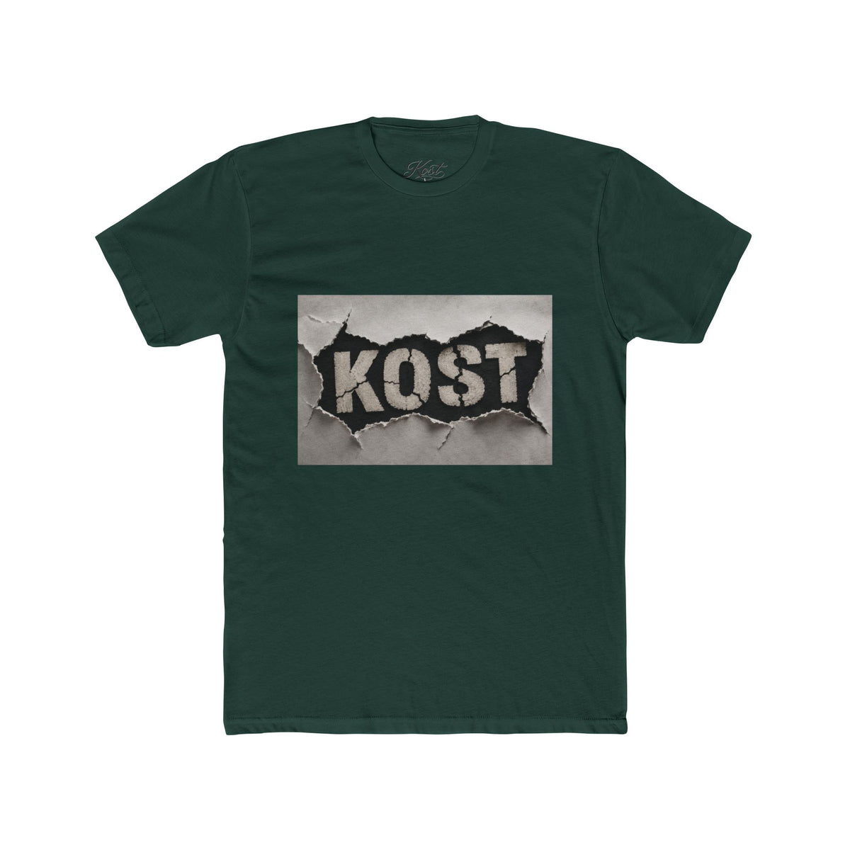 KOST Graphic T-Shirt – Distressed Black and White Streetwear Tee