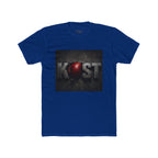 KOST Logo T-Shirt — Distressed Metallic Text with Red Orb Graphic