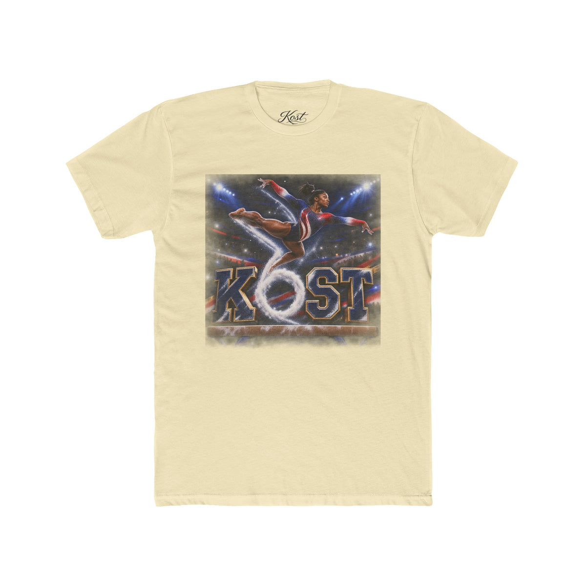 Surfing Skateboarder Graphic Tee — "KOST" Retro Skate Skatepark Shirt