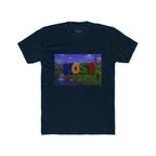 KOST Minecraft-Style Graphic Tee — Colorful Block Letter Landscape Shirt