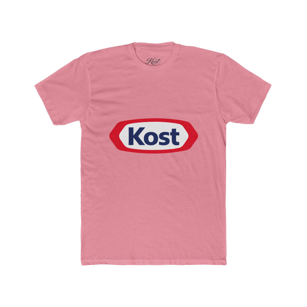 Kost Logo T-Shirt — Retro Red & Blue Graphic Crew Tee