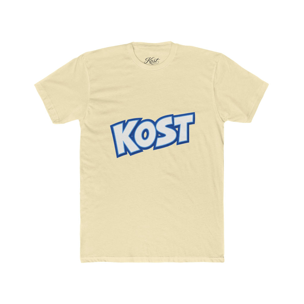 KOST Retro Logo T‑Shirt — Bold Blue Graphic Crew Tee