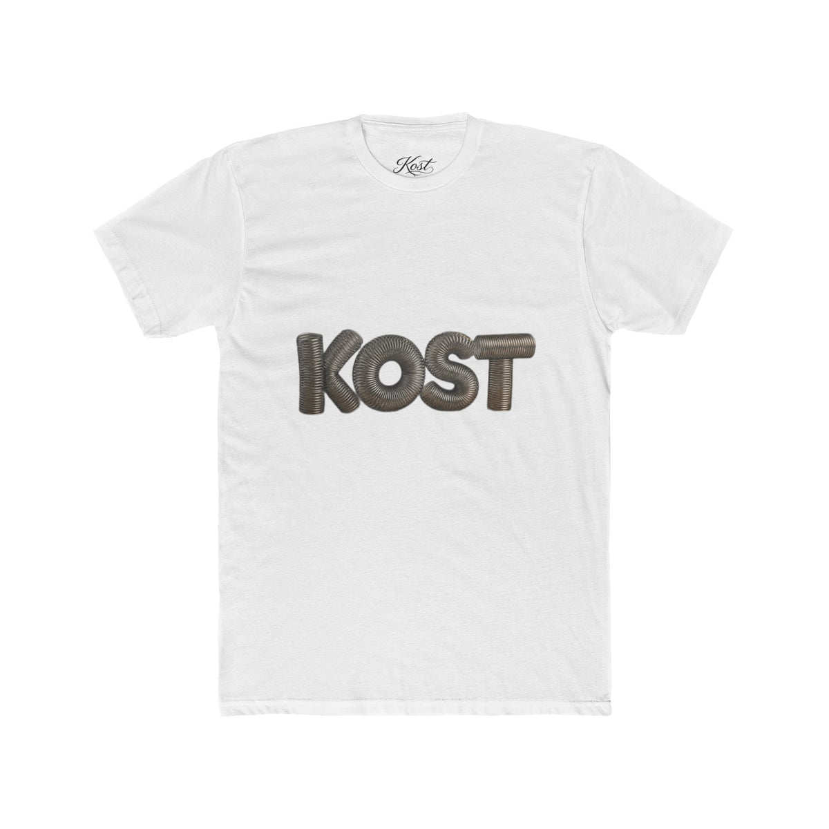 KOST Logo Tee — Retro 3D Lettering Cotton T‑Shirt