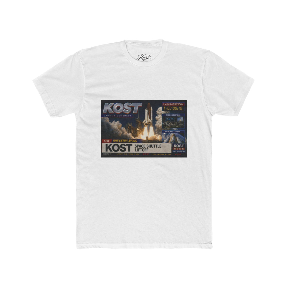KOST Space Shuttle Launch Graphic Tee – Retro Rocket Sci‑Fi T-Shirt